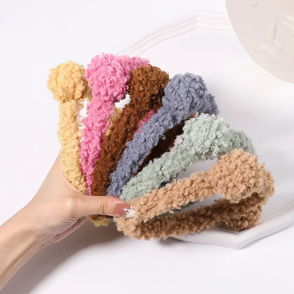 Милый плюшевый обруч для волос с маленькими медвежьими ушками мультяшный женщин