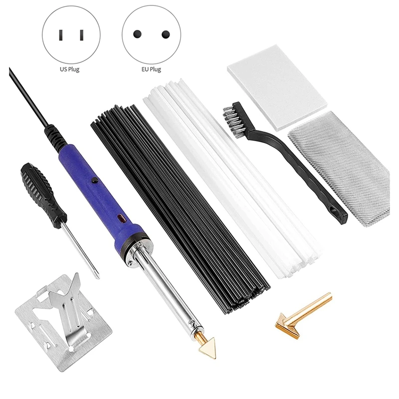 

Plastic Welding Kit with Rod, Reinforced Mesh, Hot Iron Frame and Wire Brush, Suitable for Manual Surface Repair