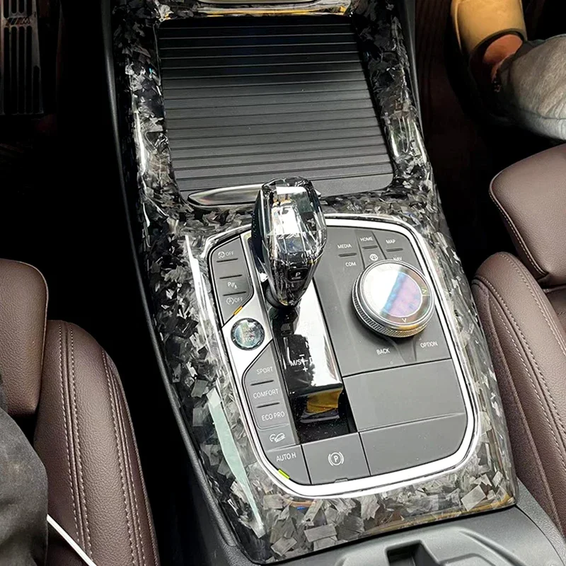 Кованое углеродное волокно декоративная панель центрального управления