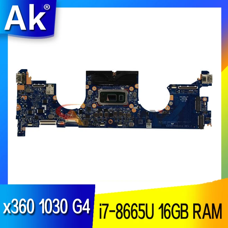 

DAY0PAMBAF0 Y0PA For HP EliteBook x360 1030 G4 Laptop NoteBook PC Motherboard L70769-601 L70769-001 with i7-8665U CPU 16GB RAM