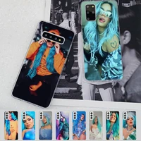 fhnblj singer karol g phone case for samsung s21 a10 for redmi note 7 9 for huawei p30pro honor 8x 10i cover