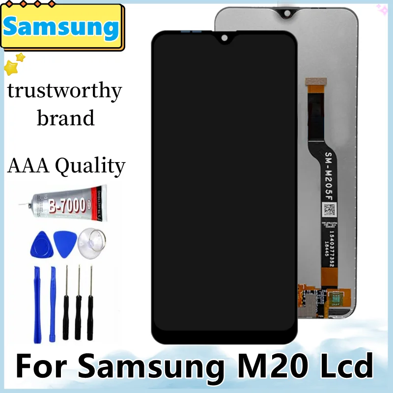 

New 6.3'' Origina For SAMSUNG Galaxy M20 2019 SM-M205 M205F LCD Display Touch Screen Digitizer Assembly replacement parts