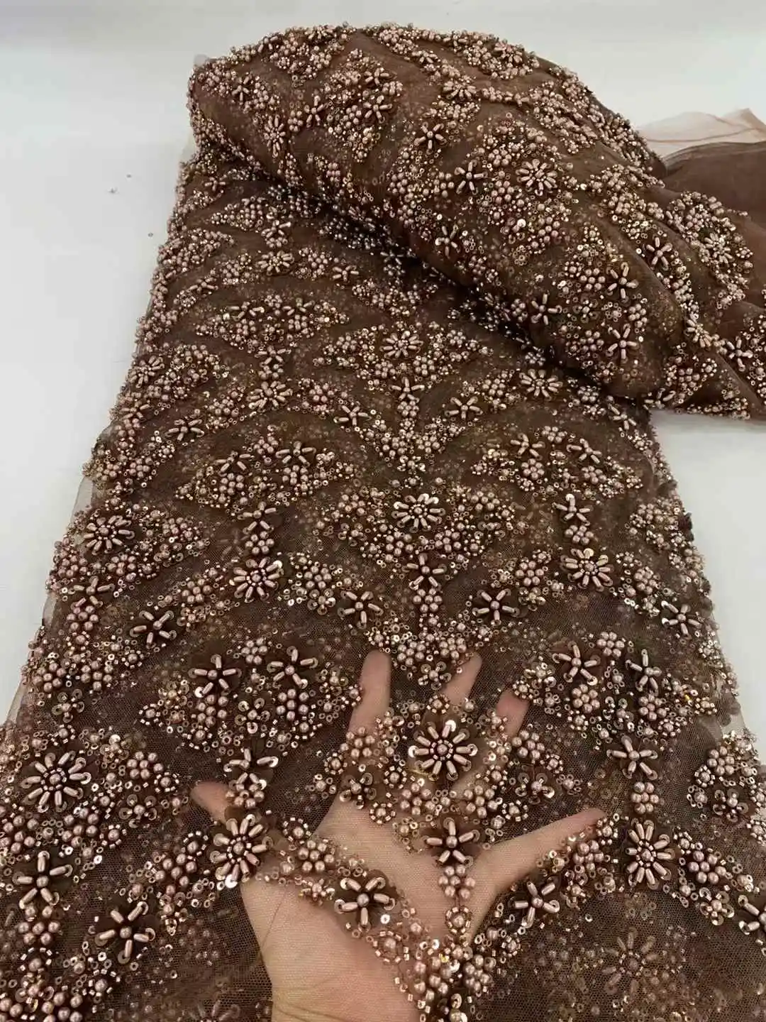 Африканская кружевная ткань для жениха 5 ярдов нигерийская с вышивкой 2021 высокое