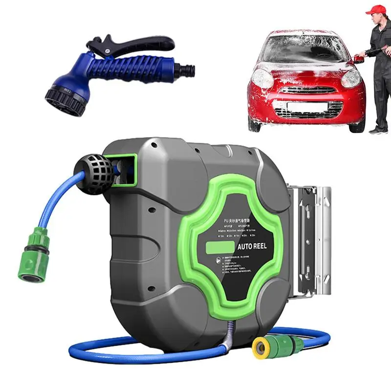 

10/15/20m Automatic Retractable Hose Reel Water Drum 4S Shop Car Wash Garden Wall Mount Water Drum Cleaning Machine Reel