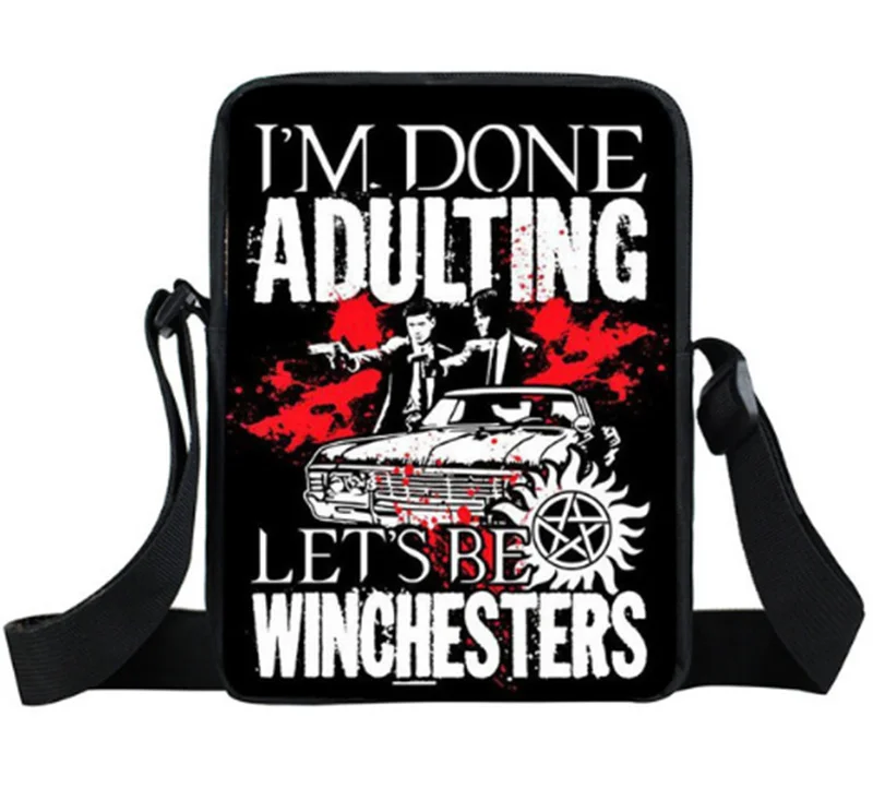 

Супернатуральная мини-сумка-мессенджер, школьные ранцы для студентов, дорожная сумка через плечо, Детские ранцы для малышей