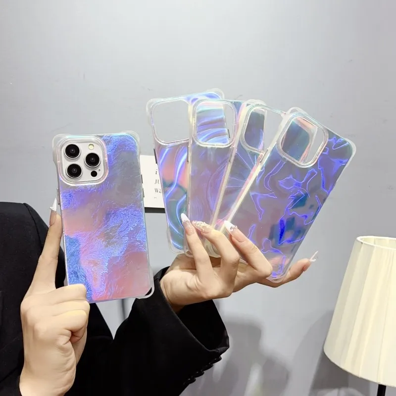 Чехол с четырьмя углами для iPhone 15 Pro Max 14 Plus 13 12 11 16 блестящая противоударная модная
