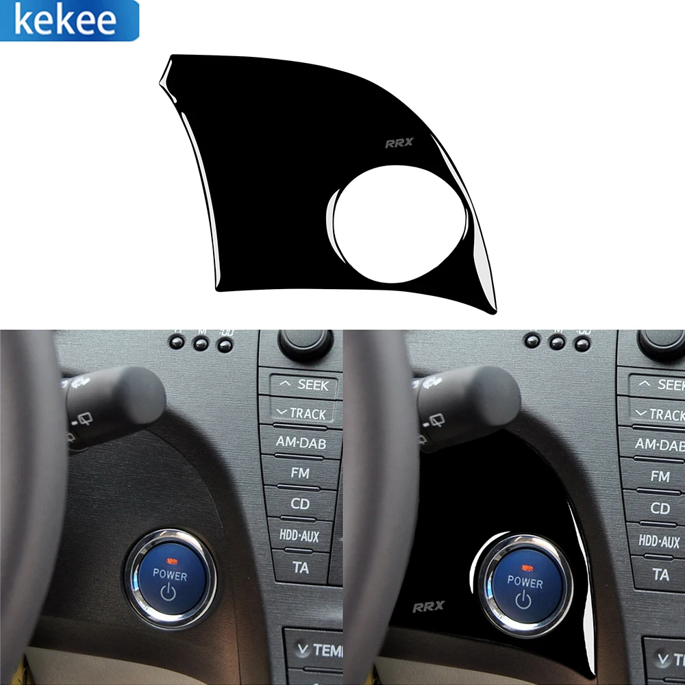 

For Toyota Prius 2012 2013 2014 2015 Accessories Car Piano Black Start Button Panel Trim Sticker Modification Decoration