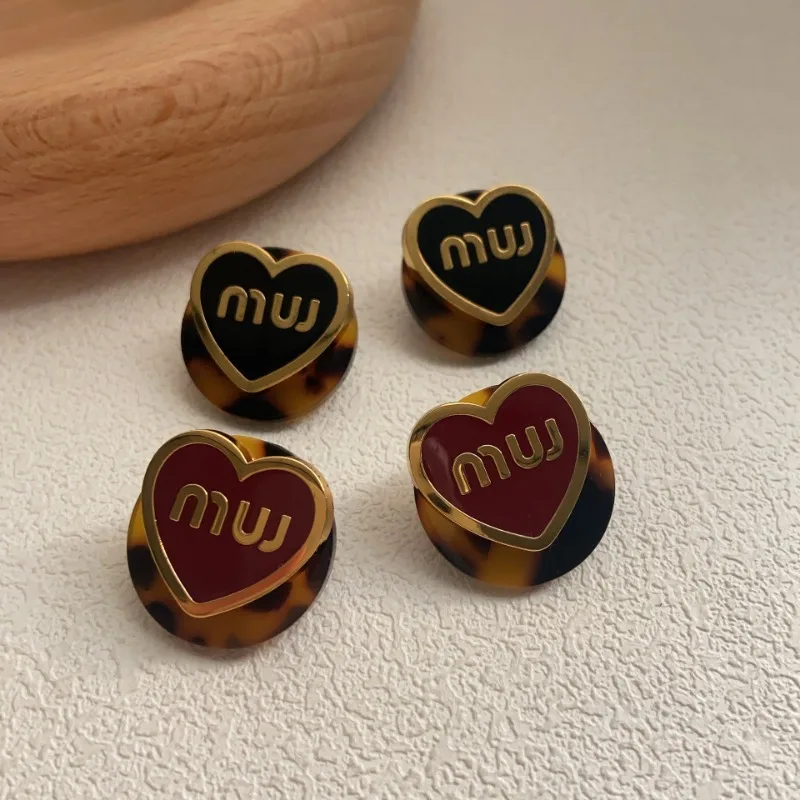 Серьги с геометрическими буквами в форме сердца для женщин корейские модные