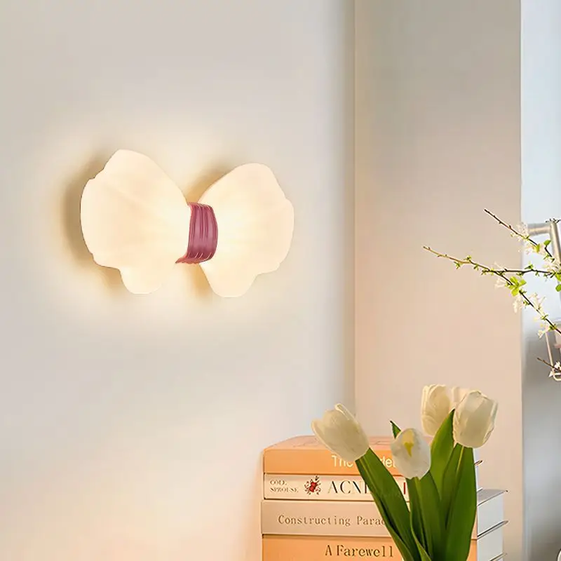 Настенный светильник в скандинавском стиле с бантом лампа для спальни