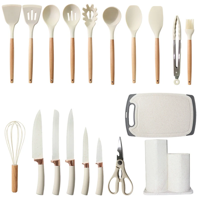 

Набор антипригарных лопаток, венчики для кухни, новая кухонная посуда, кухонные принадлежности, деревянные аксессуары для кухонной утвари