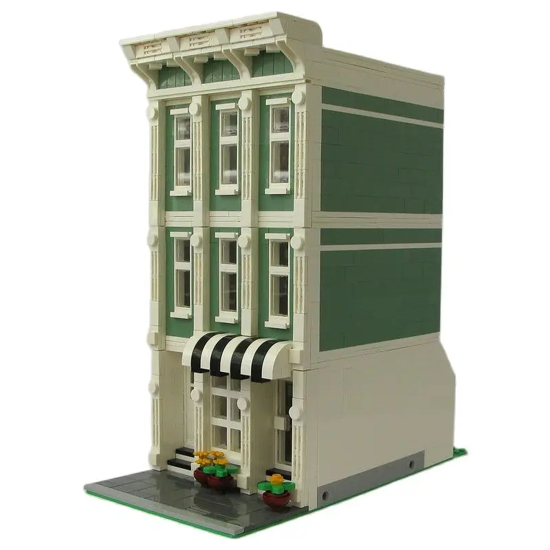 

MOC-11224 Modular City Building Block Kit House Architecture Villa Cottage Brick Model DIY Girls Friends Kids Brain Toys Gift
