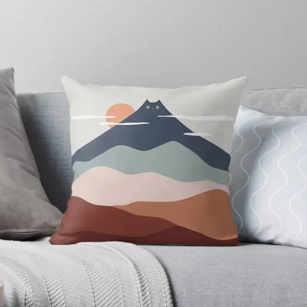

Cat Landscape 21 Printing Throw Pillow Cover Sofa Throw Decorative Office Waist Bed Comfort Fashion Square Pillows not include