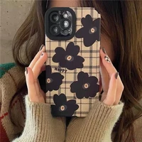 simple high color value famous flowercase for iphone 12 13 11 pro max xr x xs max 7 8 plus se cover bumper back cover shell bump