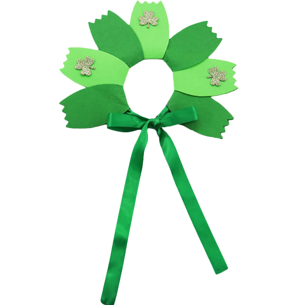 

Daypatrick Headbandgreen Shamrock Hairband St Hairaccessories Party Headdress Flower Headpiece Headwear Hoop Costume Decorative