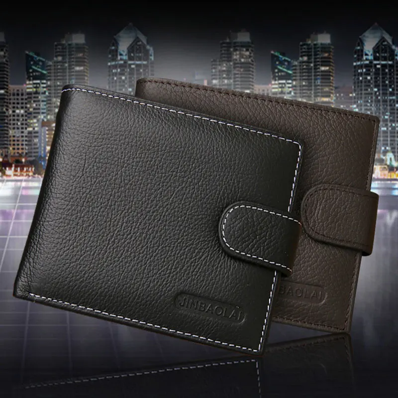 

Кошелек из натуральной воловьей кожи для мужчин, маленький бумажник с зажимом для мелочи, мужской короткий клатч
