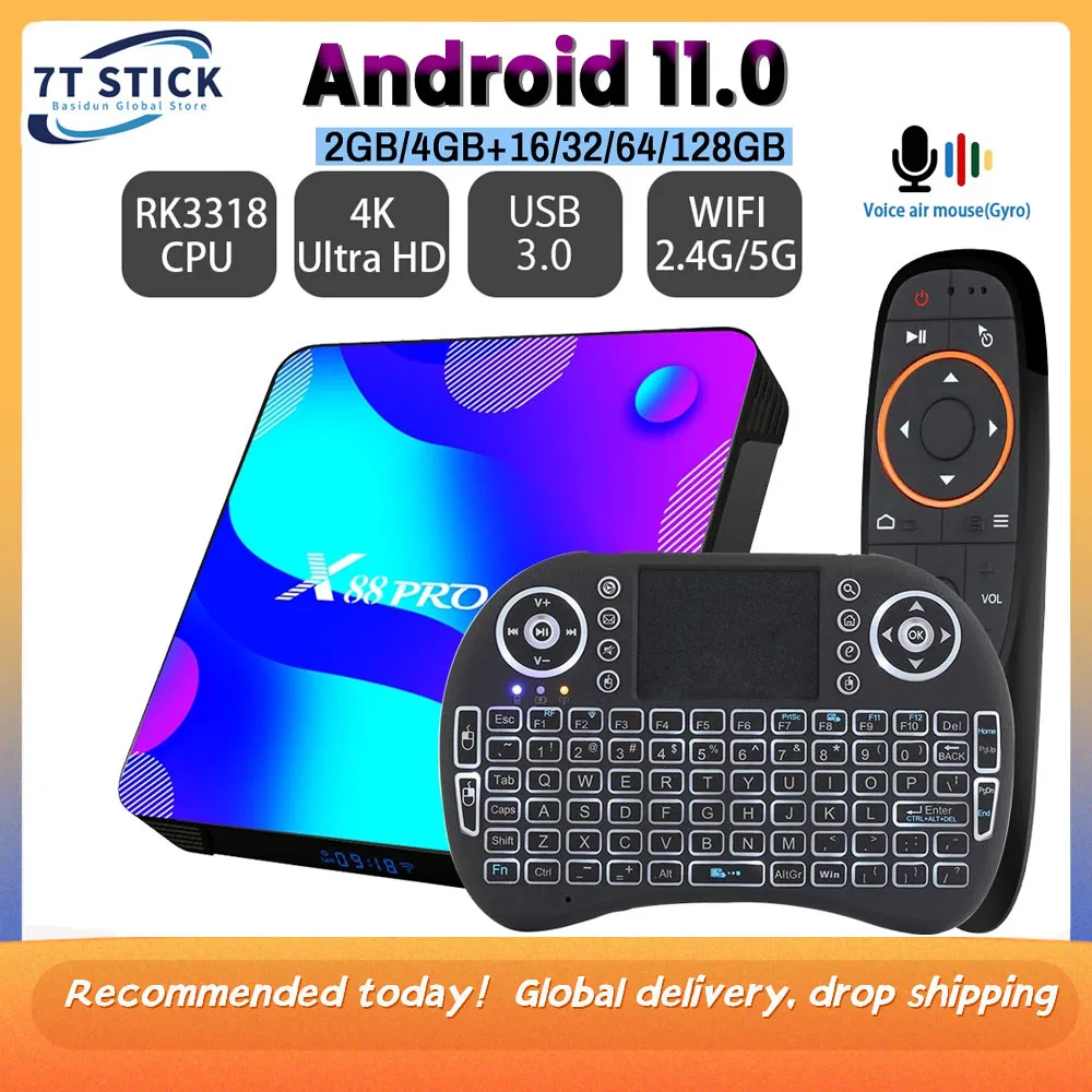 Android 11 TV BOX 2.4G&5.8G Wifi 16G 32G 64G 128G 4k 3D TV receiver Media player HDR+  Very Fast Box