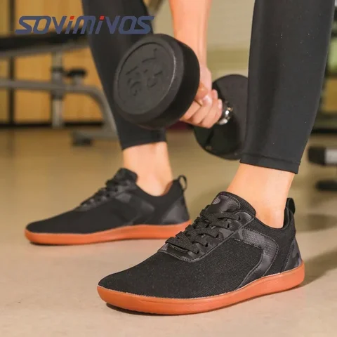 Мужские беговые кроссовки для прогулок, с широким носком, с нулевой подошвой, оптимальное сцепление, женские Прогулочные кроссовки, повседневная обувь