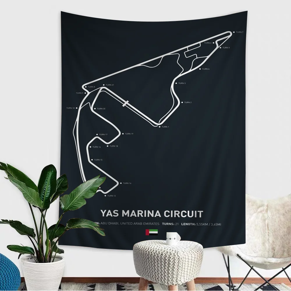 F1 Circuit гобелен с героями мультфильмов богемные настенные гобелены Мандала
