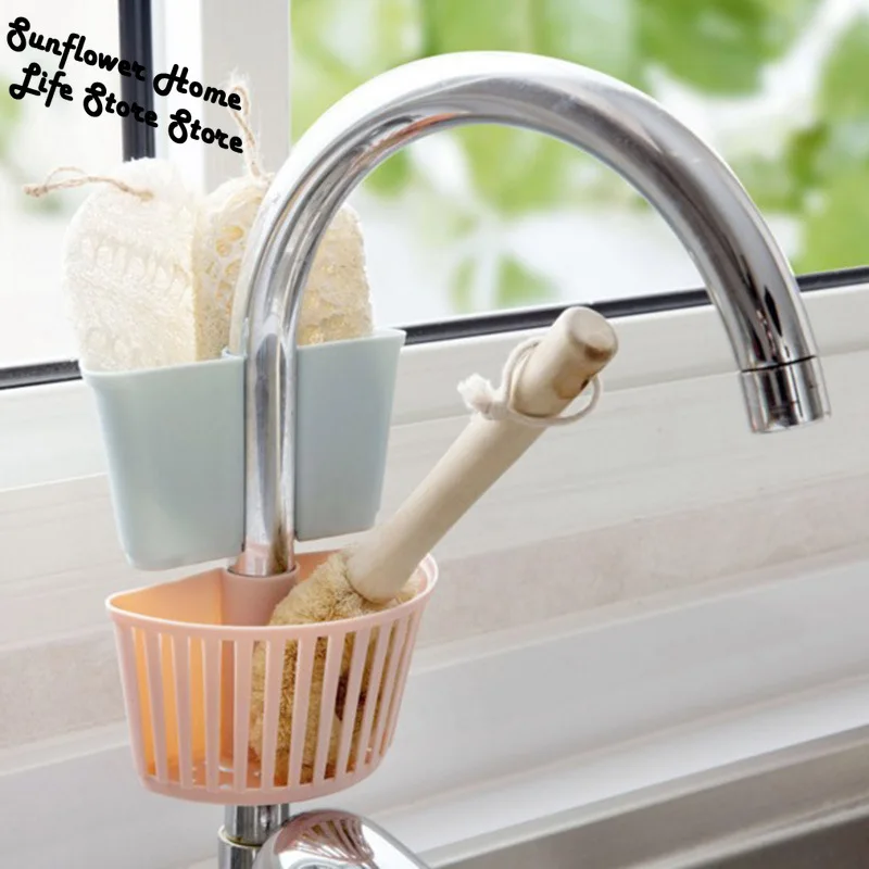 

Drain Rack Sink Plastic Hanging Basket Racks Shelf Spout Holder Sponge Storage Kitchen Supplies Faucet Rack