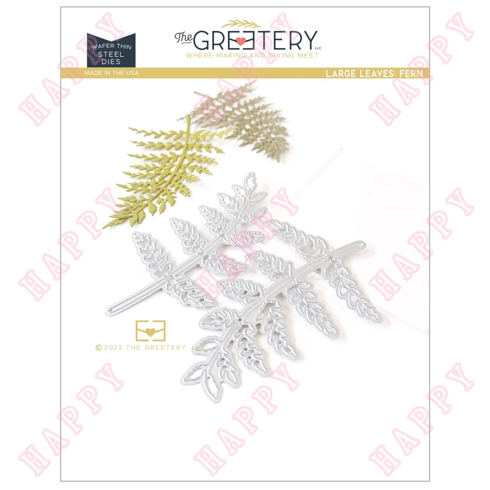 Металлические Вырубные штампы большие листья папоротника для скрапбукинга