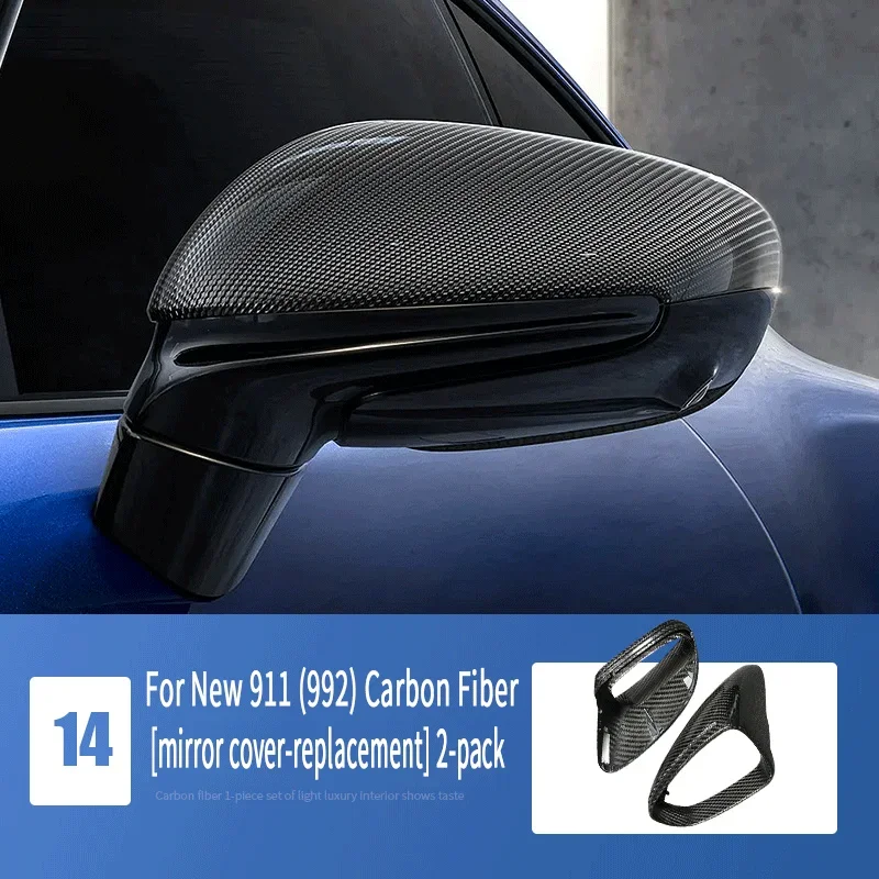 

Для Porsche 911, внутренняя и внешняя накладка из углеродного волокна, головка шестерни рулевого колеса 992, аксессуары, модификация из углеродного волокна