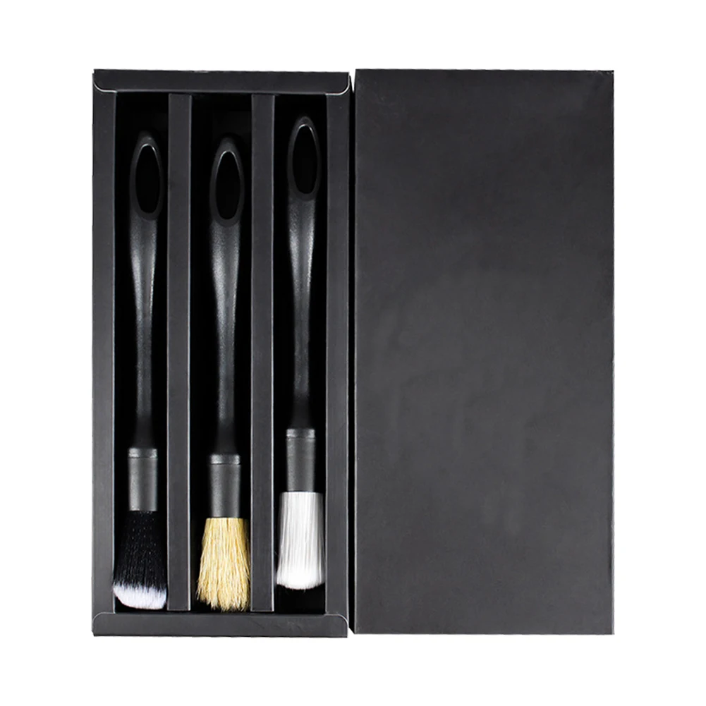 

3pcs Wheel Rim Tire Truck Universal Interior Exterior Hanging Hole Multifunctional Cleaning Tool Soft Car Detailing Brush Set