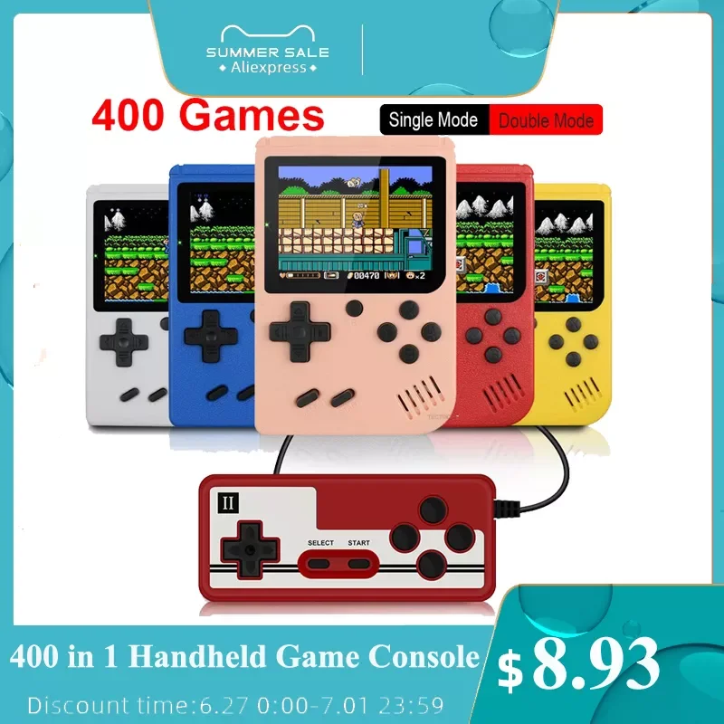 

400 in 1video game console Retro Portable Mini Handheld Game 3.0 Inch Color LCD Kids Color Game Player Built-in 400 games