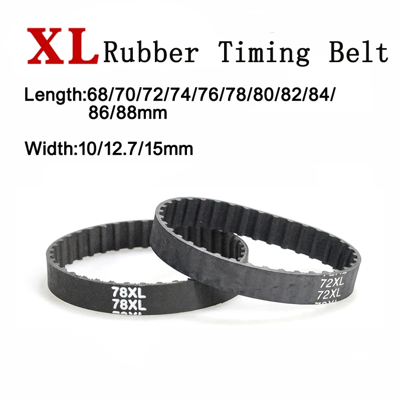 

5pieces XL Timing Belt Trapezoidal Tooth Rubber Synchronous Drive Belts 68/70XL 72XL 80XL 82XL 84XL 86XL 88XL Width 10/12.7/15mm