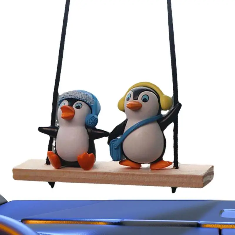 

Автомобильный кулон в виде пингвина, милый и забавный качающийся Пингвин, автомобильное украшение, креативные и восхитительные автомобильные аксессуары и украшения