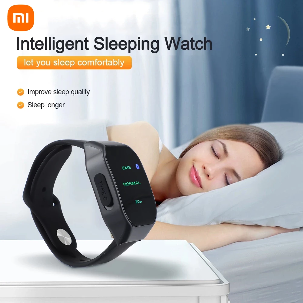 

New Xiaomi Intelligent Sleep Aid Watch Microcurrent Pulse Sleep Help Massager Household Wristband Anti-anxiety Insomnia Hypnosis