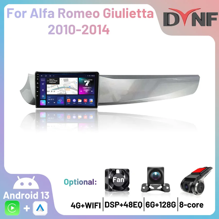 Автомагнитола Carplay 2 Din для Alfa Giulietta 2010 2011 2012 2013 2014