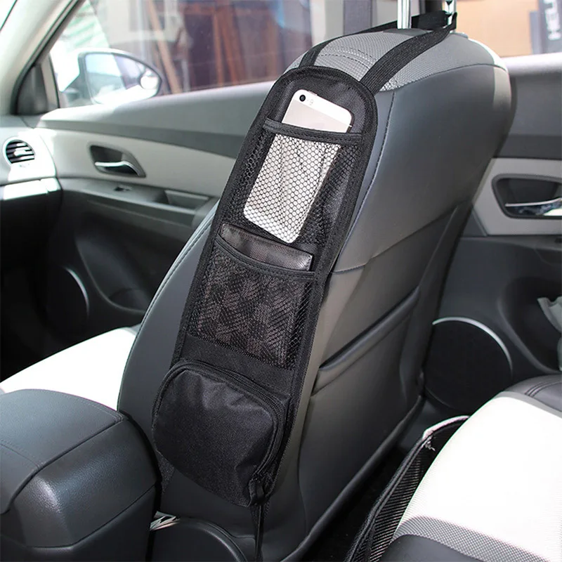

Car Seat Storage Bag Seat Side Hanging Bag Multi-Pocket Drink Holder Mesh Pocket Car Styling Organizer Phone Holder