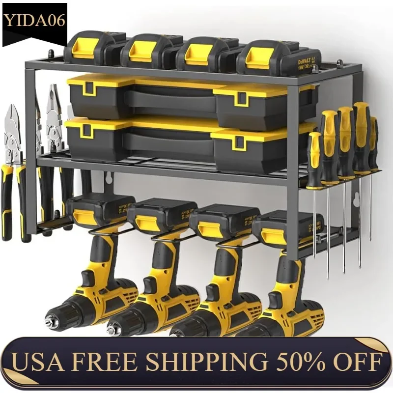 

Spacecare Power Tool Organizer- Cordless Power Drill Tool Holder- Heavy Duty Tool Shelf & 1 Pack 3 Layers Tool Rack - Floating