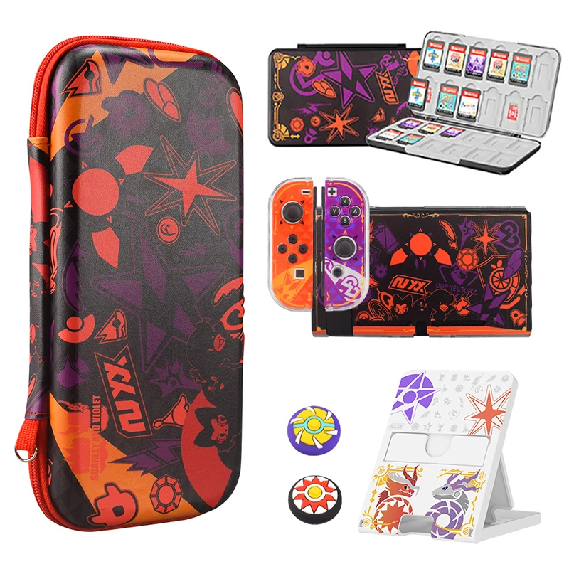 

New Anime Scarlet & Violet Them Storage Bag Accessories Kit NS Carry Case Game Card Box for Nintendo Switch Console Cover Shell