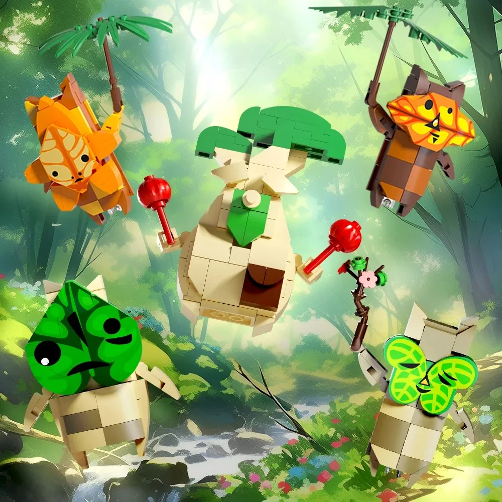 Gobricks Moc Zeldaed Yahaha Korok набор строительных блоков руины Guardian Keglo Seeds игровые фигурки
