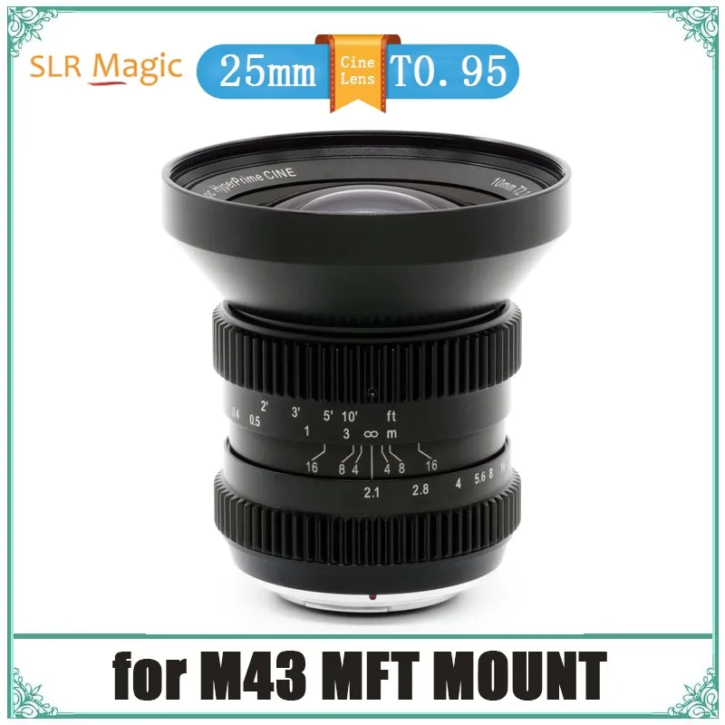 SLR Magic HyperPrime 25 мм T0.95 телеобъектив для кинотеатра с ручной фокусировкой M43 MFT Mount