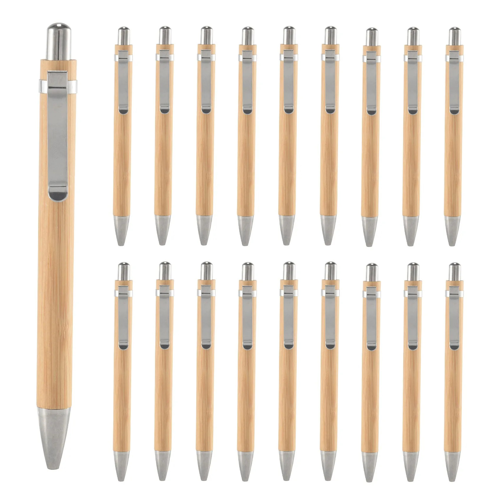 

Ballpoint Pen Set Bamboo and Wood Writing Tools, Blue Refill (60 Pieces)