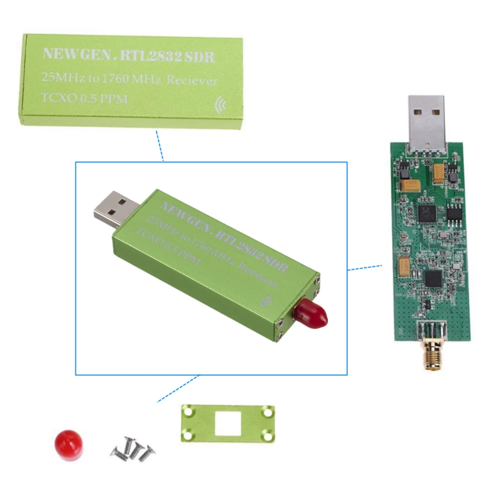 ТВ-тюнер Grwibeou USB 2 0 RTL SDR 5 PPM TCXO RTL2832U R820T от 25 МГц до 1760 AM FM NFM DSB LSB SW радио ТВ-приемник |