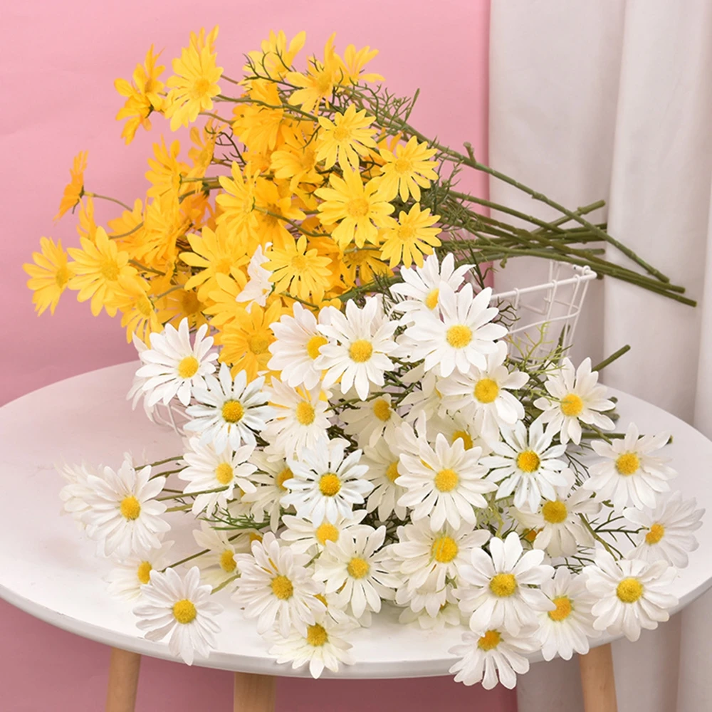 

Garden Long Branch Decoration DIY Wedding Room Accessories Silk Flower Daisy Flower Artificial Flowers Bouquet