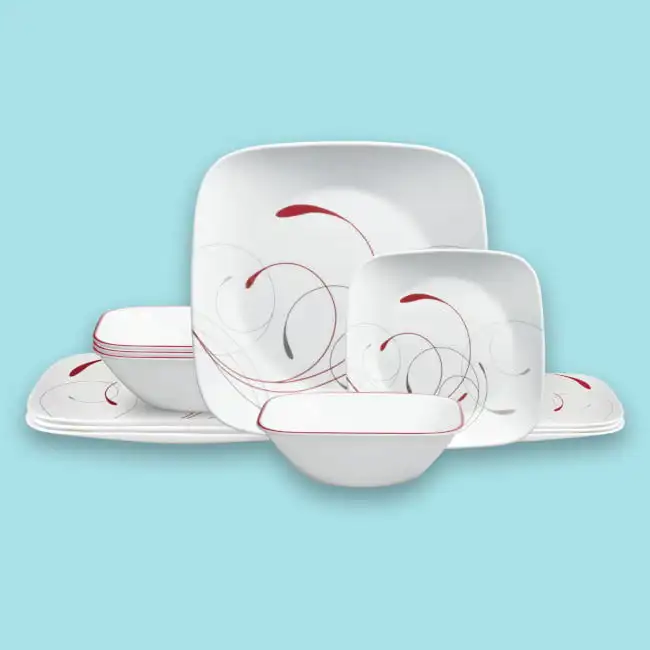 

Splendor, Square, 12 Piece, Dinnerware Set