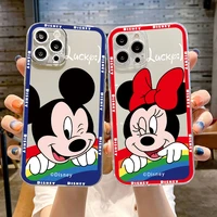 mickey mouse rainbow lovers phone case for iphone 11 12 13 14 pro max 12 13 14 mini x xs xr max 6 7 8 plus soft luxury cover