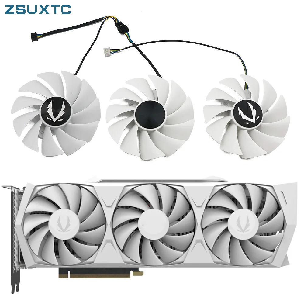 [해외] DIY 냉각 선풍기 대체 ZT-A30800K-10P  Zotac GeForce RTX 3080 3080Ti Trinity OC 화이트 에디션 GPU 선풍기  GA92S2U