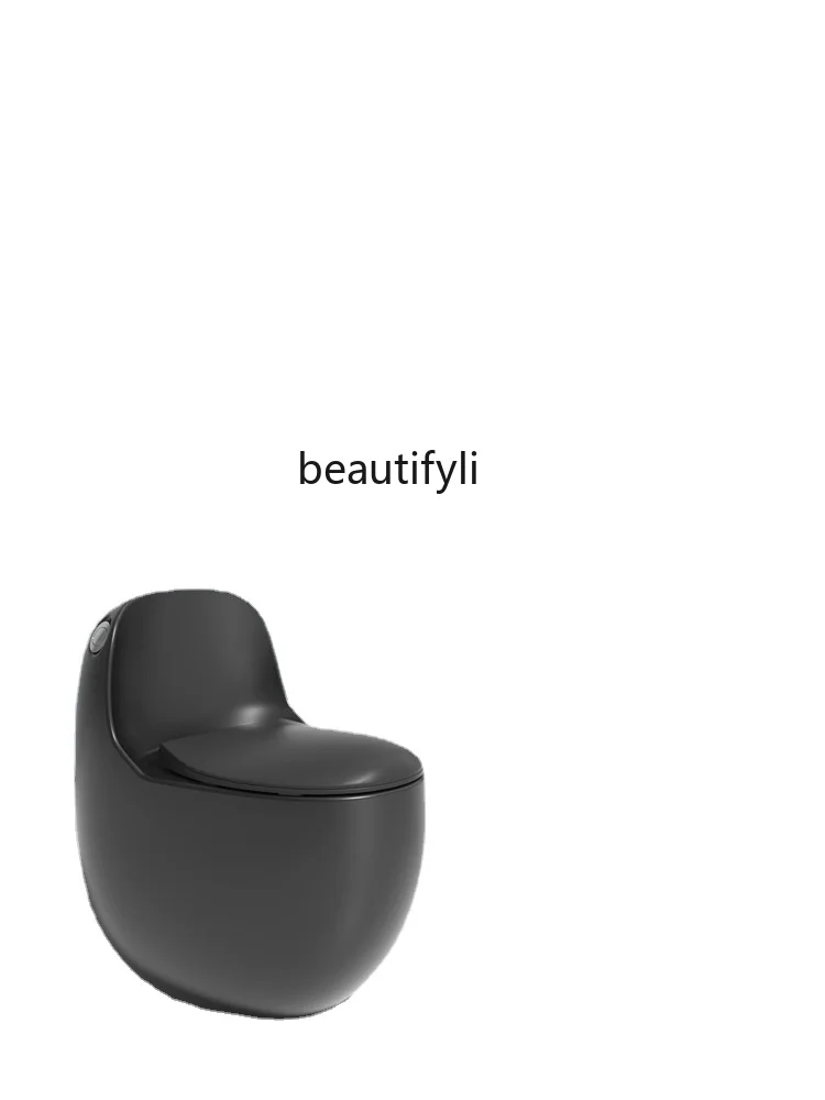 

zqToilet Household Sit Toilet Siphon Small Apartment 350mm Pit Distance Egg Black Toilet