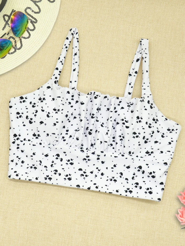 

Бикини с принтом, сексуальные женские топы, купальники, купальный костюм на бретелях-спагетти, 2022, бикини, корейский комплект бикини, пляжна...