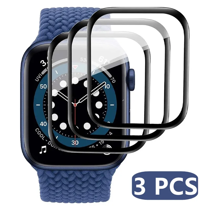 

3-4PCS Protector Film for Apple iWatch 7 6 SE 5 4 3 38mm 40MM Screen Protectors for Iwatch 4 5 6 SE 7 Series 41MM 45MM 42MM 44MM