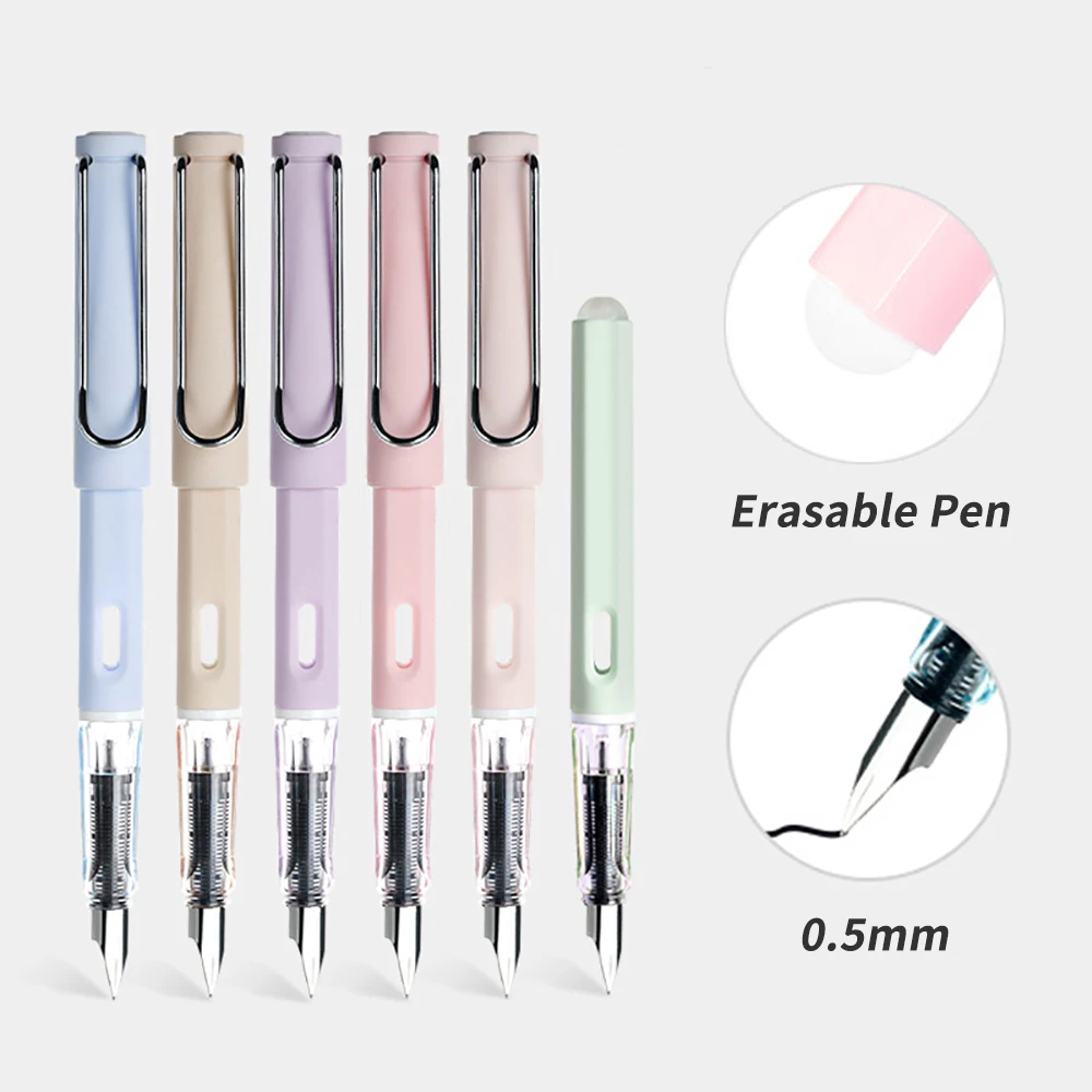 Erasable Gel Pen Refill Stick Set 0.5mm Washable Grip Erasable Fountain Pen for School Pen Writing Tools Kawaii Stationery Erasable Gel Pen Refill Stick Set 0.5mm Washable Grip Erasable Fountain Pen for School Pen Writing Tools Kawaii Stationery