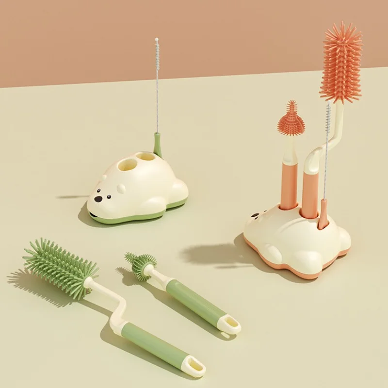 

Набор Щеток Для Чистки детских силиконовых чашек с вращением на 360 градусов