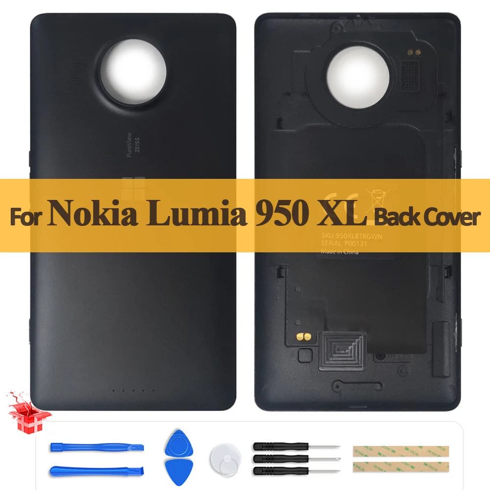 Original Battery Cover For Nokia Microsoft Lumia 950 XL Battery Rear Door Housing RM1116 RM1100 Back Case With Side Buttoms