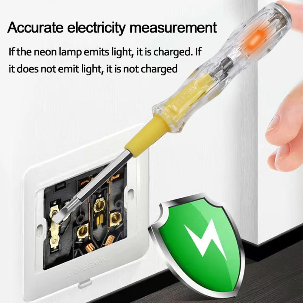 

1 Pcs LED Electric Test Tester Pen100-500V Screwdriver Multifunctional Test Pencil Electrician Maintenance Worker