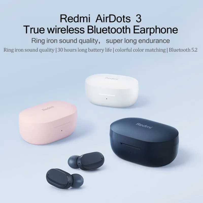 

Xiaomis Redmis AirDots 3 TWS True Wireless Bluetooth 5 2 Earphone Stereo Auto Link Smart Wear Touch Control Adaptive Headset